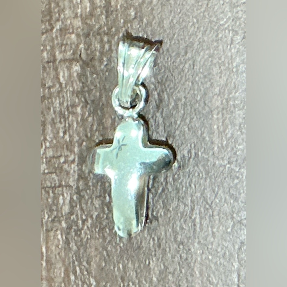 Elegant 925 Sterling Silver Cross Pendant/Charm Made in Italy 3D/Puffy Estate